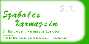 szabolcs karmazsin business card